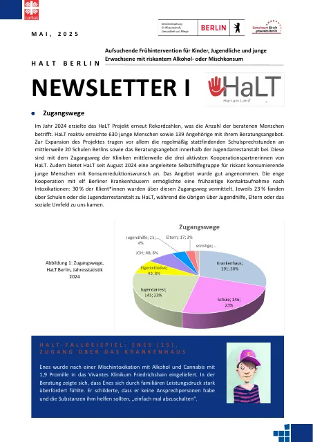 Titelseite: HaLT Newsletter – Ausgabe Mai 2025