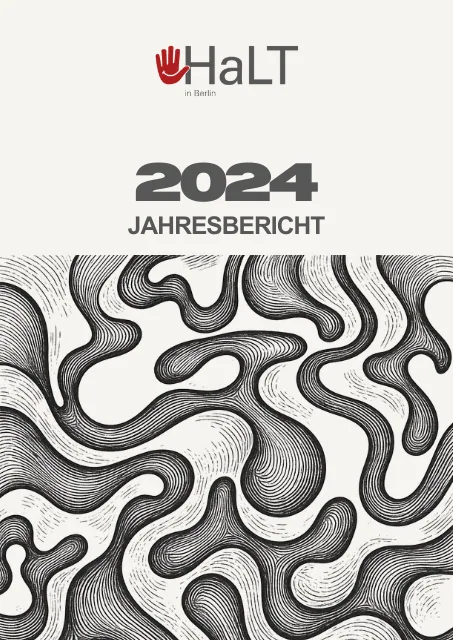 Titelseite: Jahresbericht 2024 – Unsere Projektarbeit, Zahlen und Entwicklungen im Jahr 2024.